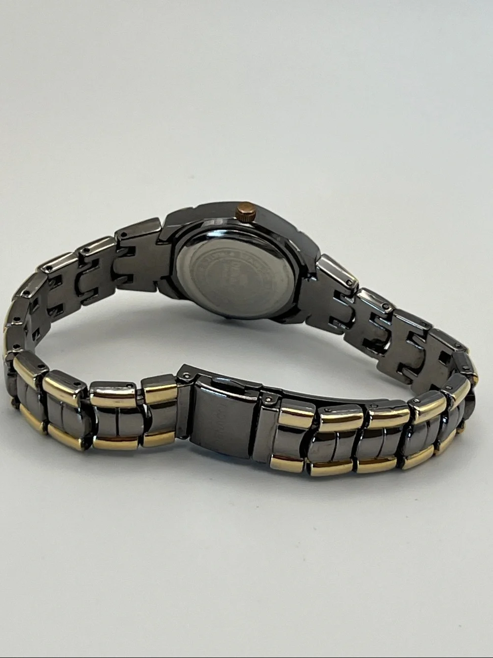 Women’s Two-Tone Gold and Black Quartz Watch